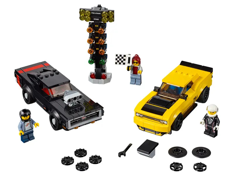 LEGO Speed Champions 2018 Dodge Challenger SRT Demon and 1970 Dodge Charger R/T Set (75893)