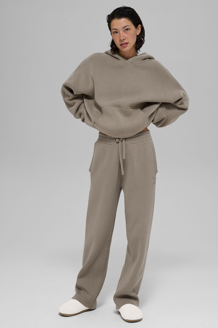 Scholar Straight Leg Sweatpant - Light Cocoa