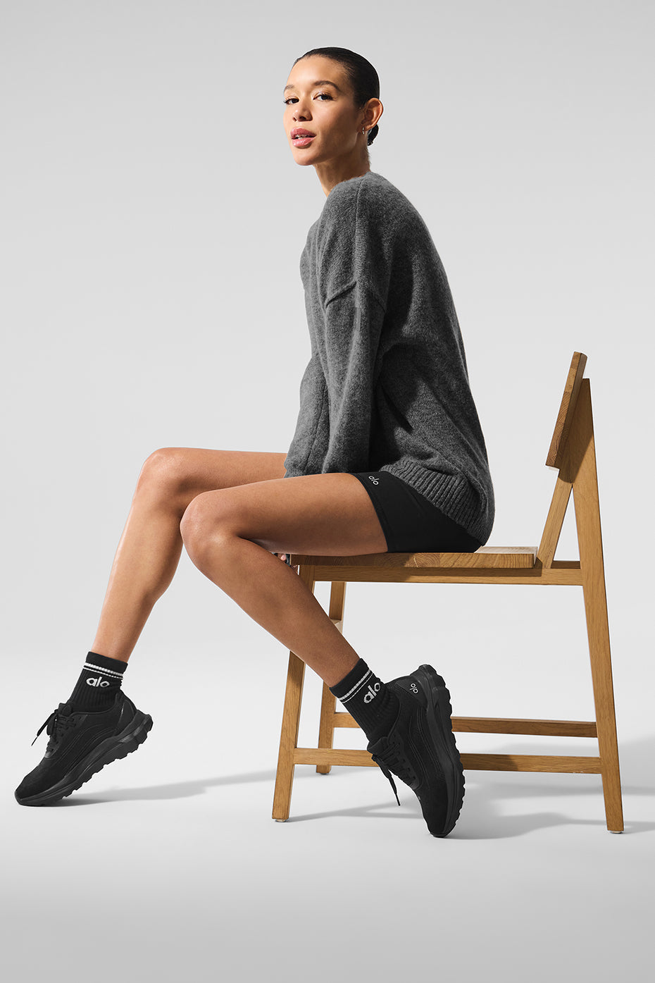 Unisex Pullover aus Wolle und Kaschmir – Platin-Grau