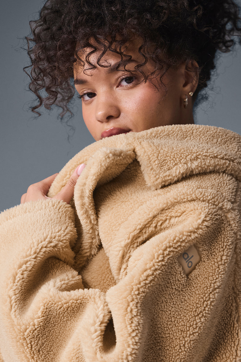 Oversized Sherpa-Trenchcoat - Kamel