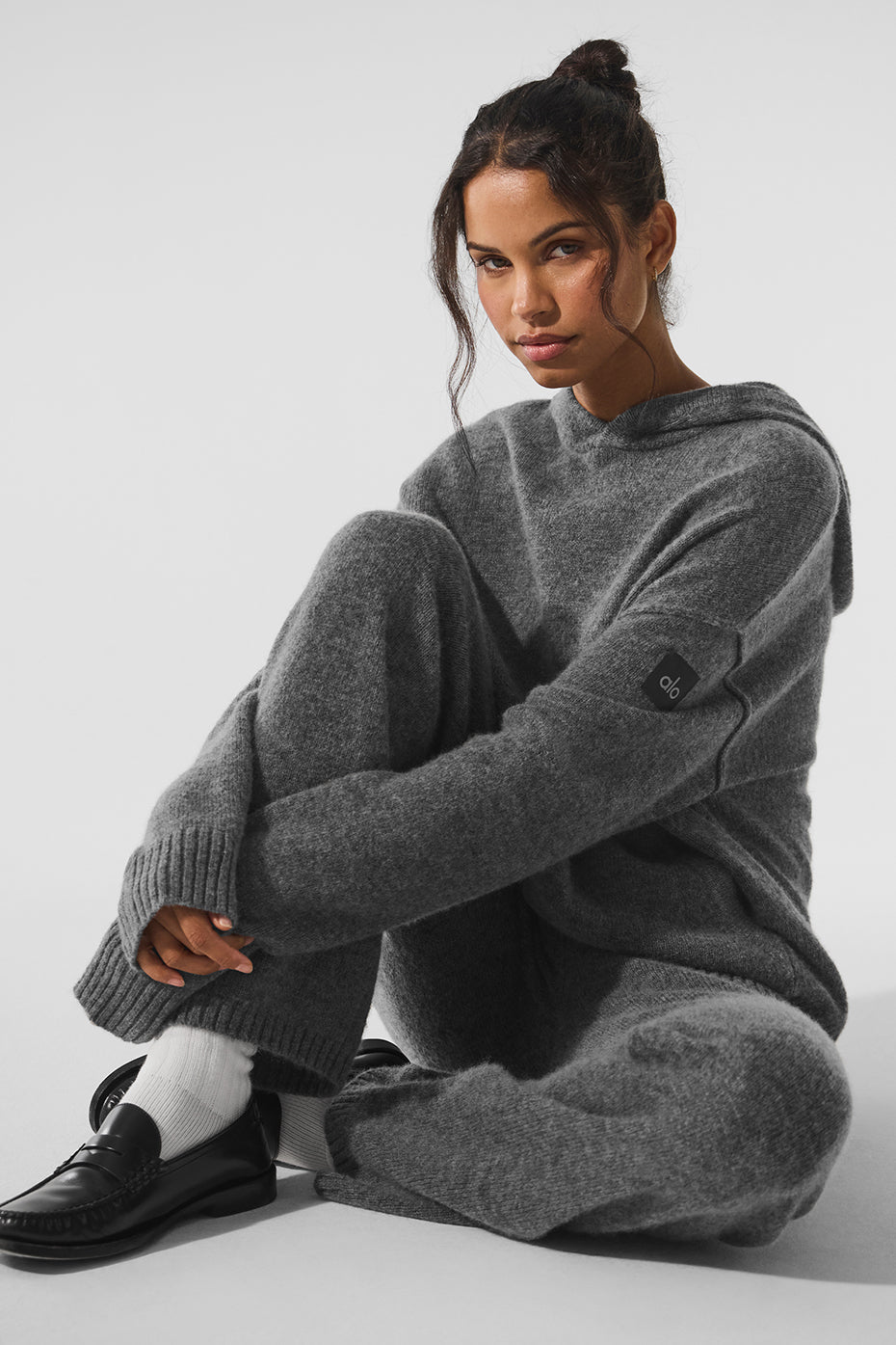 Sweatpant aus Wolle und Kaschmir, Neue Kollektion – Platin-Grau