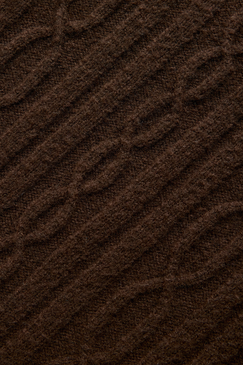 Zopfstrick verkürzter Winterglück-Rollkragen Langarmpullover – Espresso