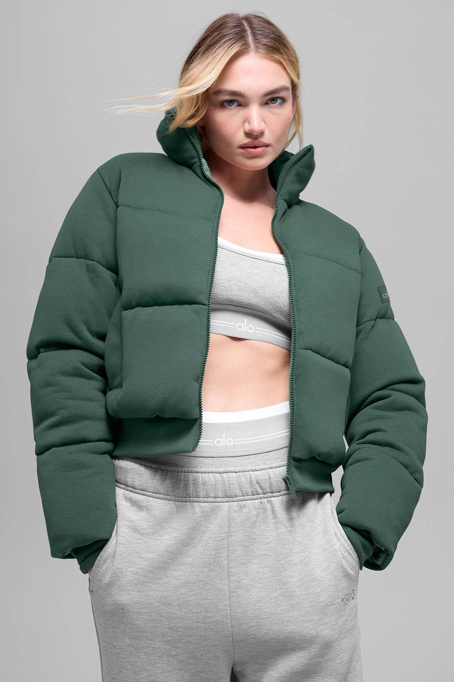 Sweatshirt Puffer - Clover Green