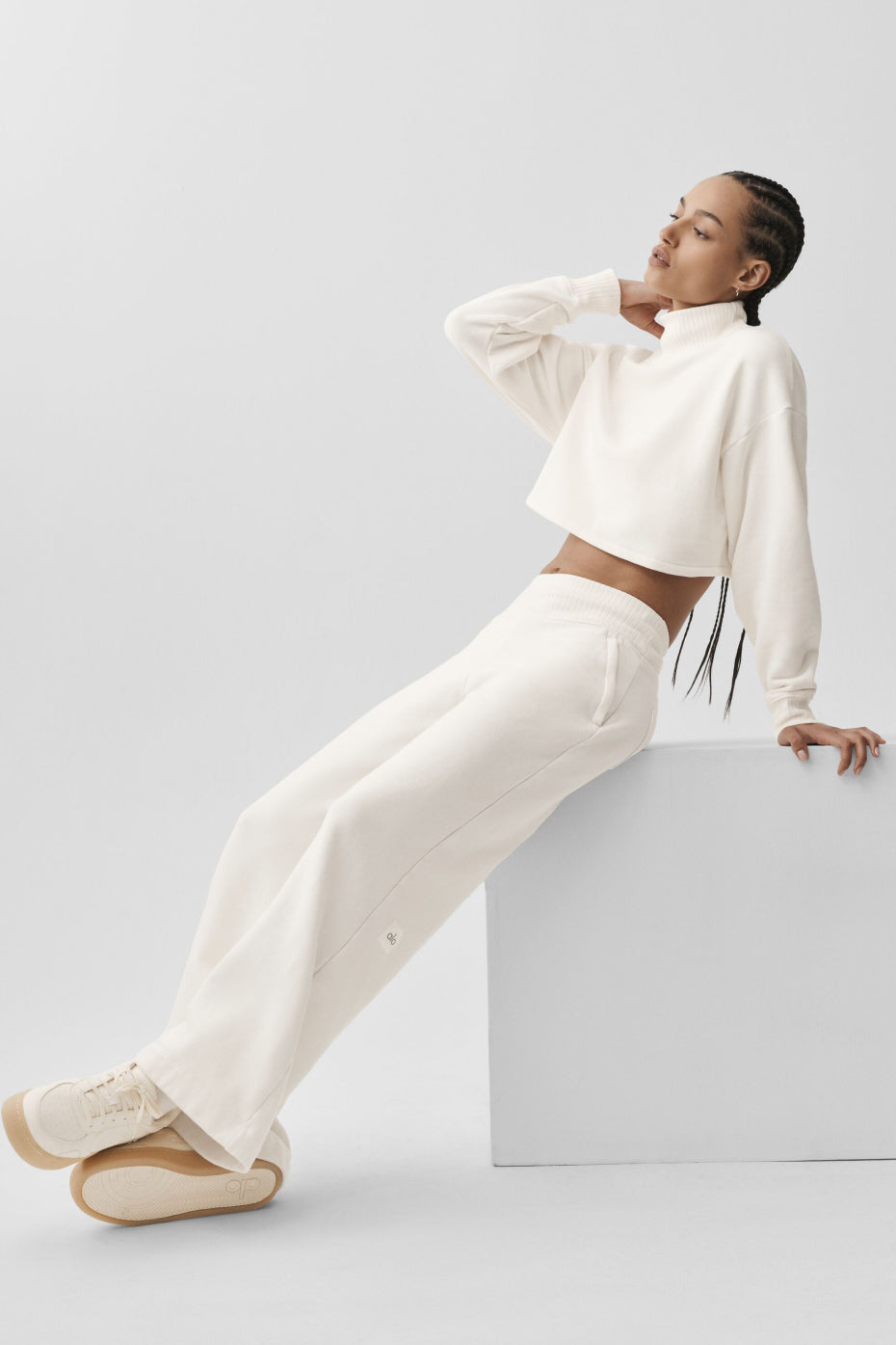 Serenity Wide Leg Sweatpant – Elfenbein