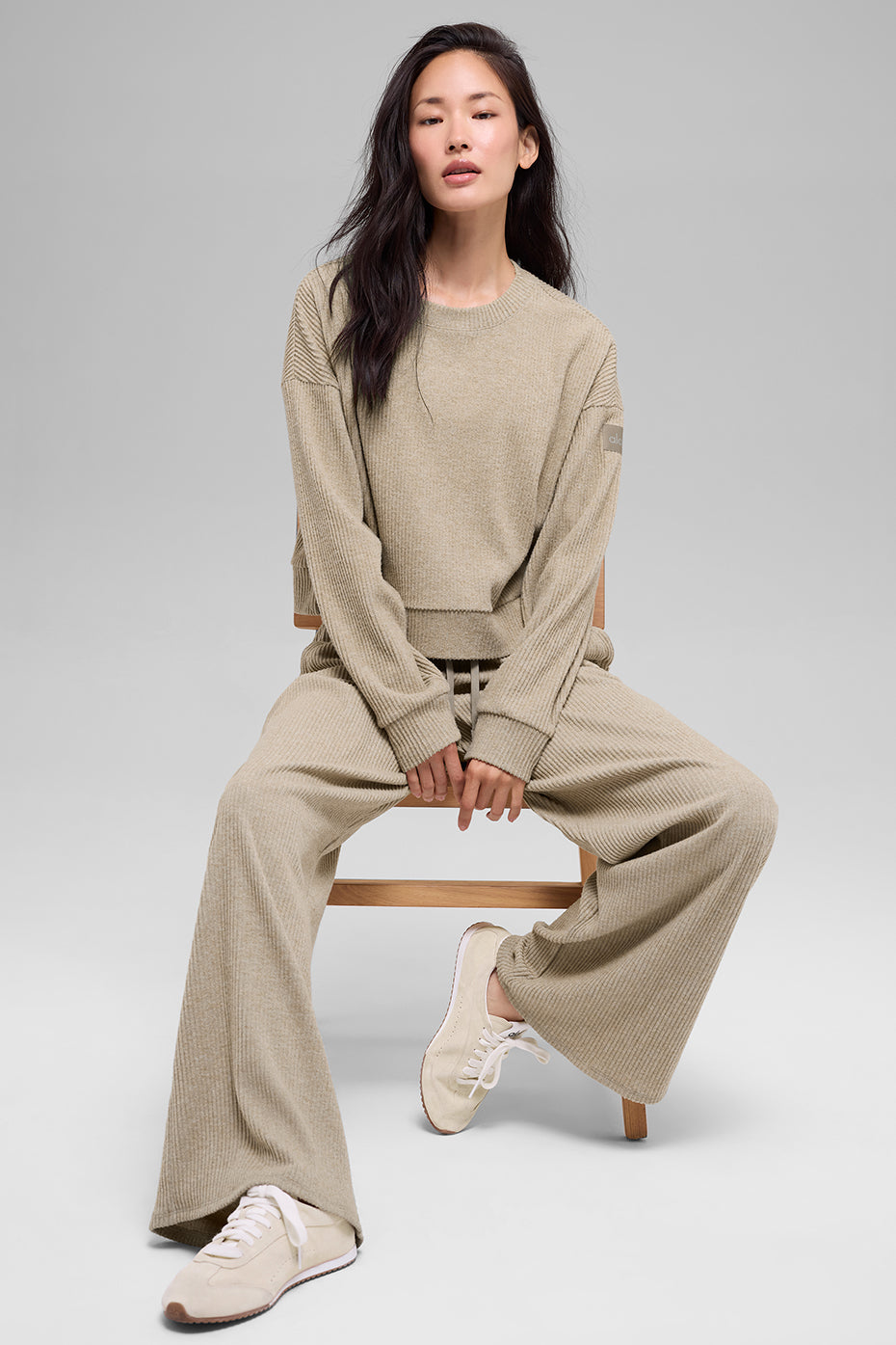 Muse Wide Leg Pant - Gravel Heather