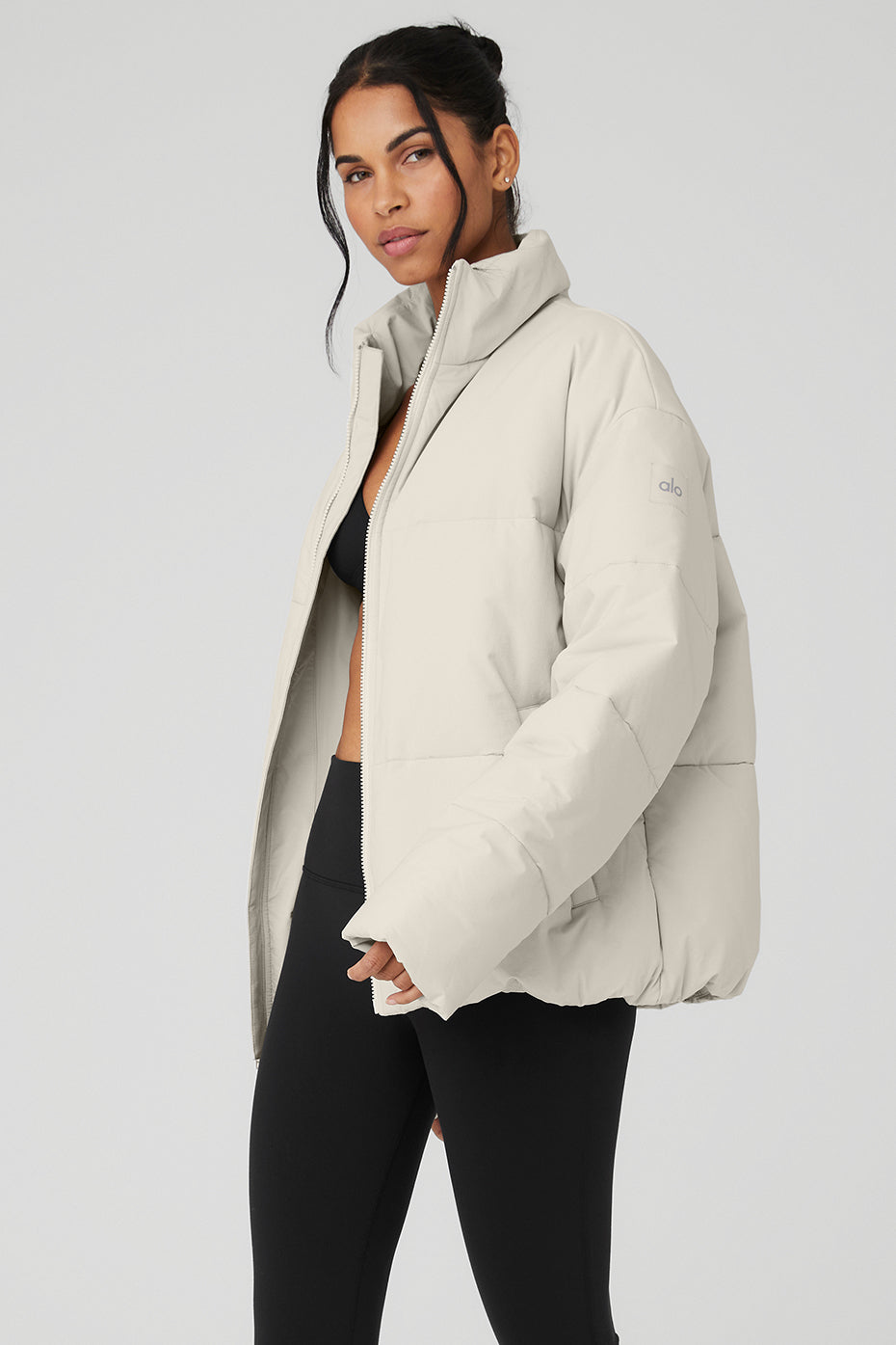 Stretch-Steppjacke – Bone