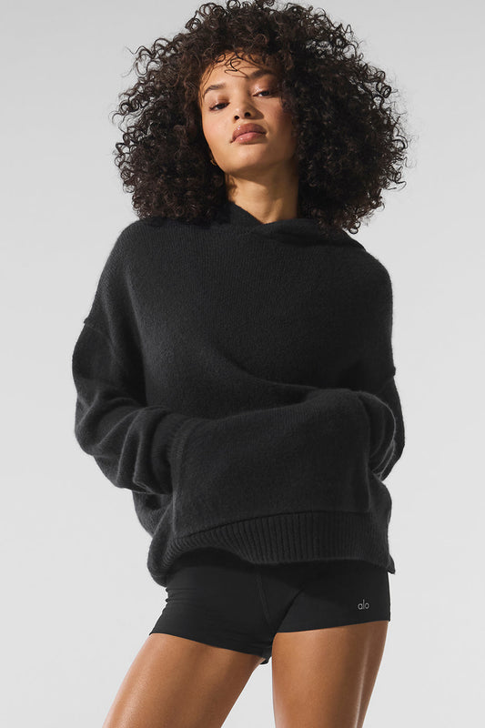 Wool Cashmere New Class Hoodie - Black