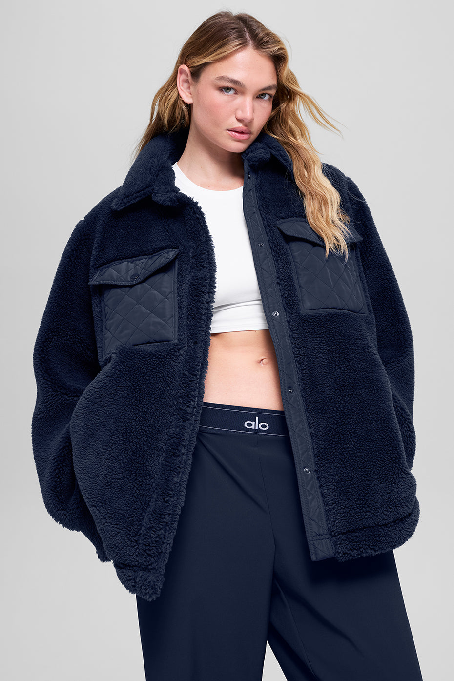 Sherpa-Edge-Hemdjacke – Marineblau