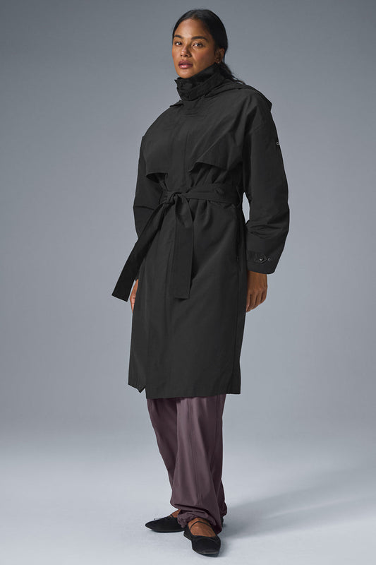 Crinkle On The Move Trench - Black