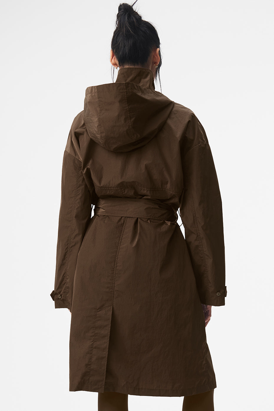 Knitter-Trenchcoat für unterwegs - Espresso