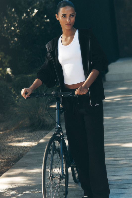 Straight Leg Sweatpant - Black