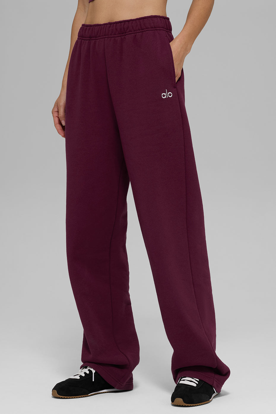 Straight Leg Sweatpant - Burgundy