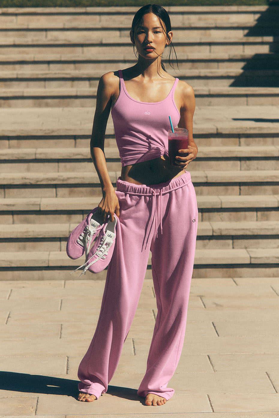 Straight Leg Sweatpant - Candy Heart Pink
