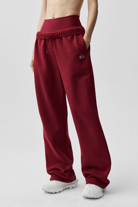 Straight Leg Sweatpant - Summer Romance Red