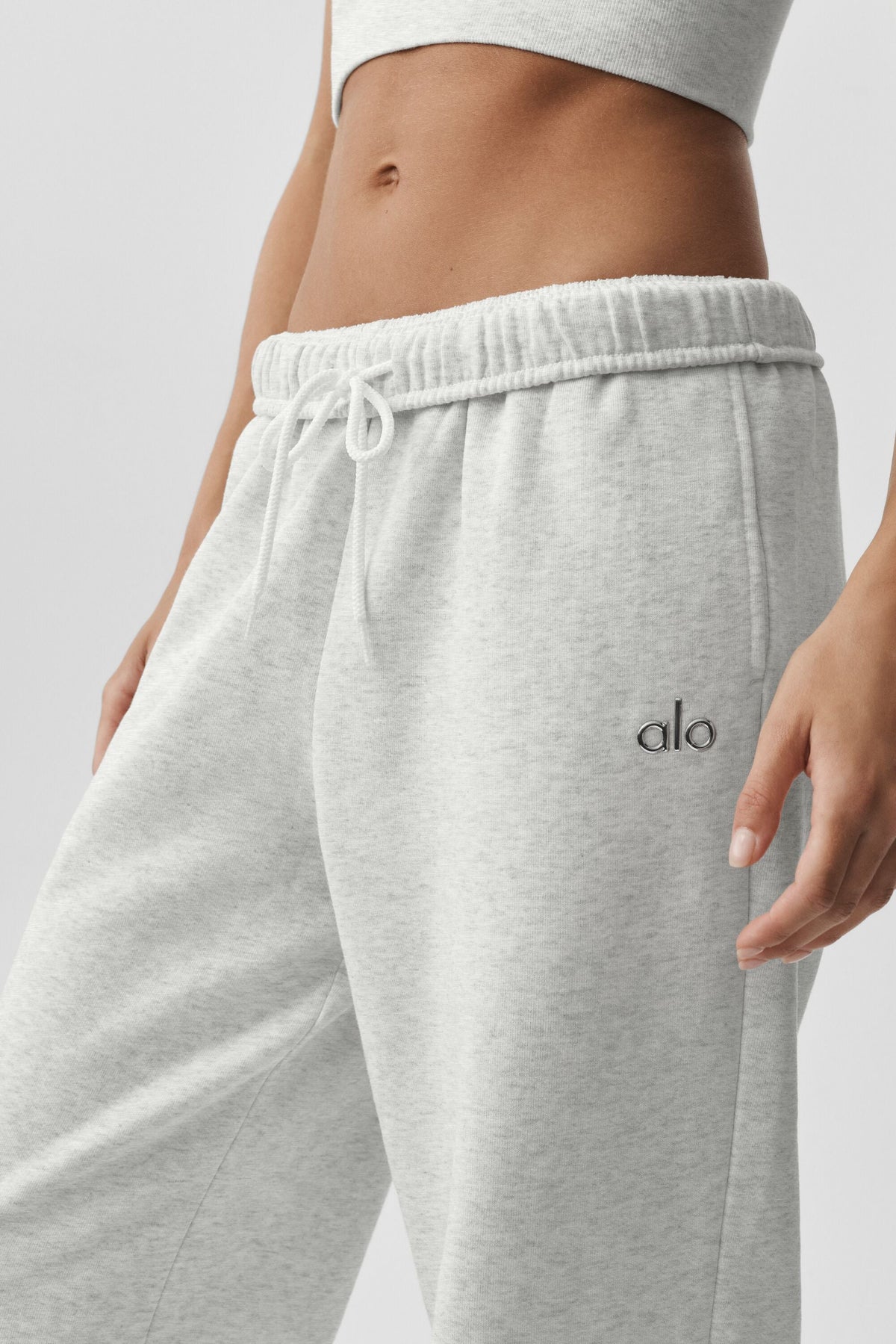 Straight Leg Sweatpant - White Heather