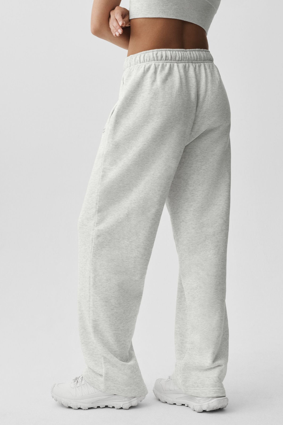 Straight Leg Sweatpant - White Heather