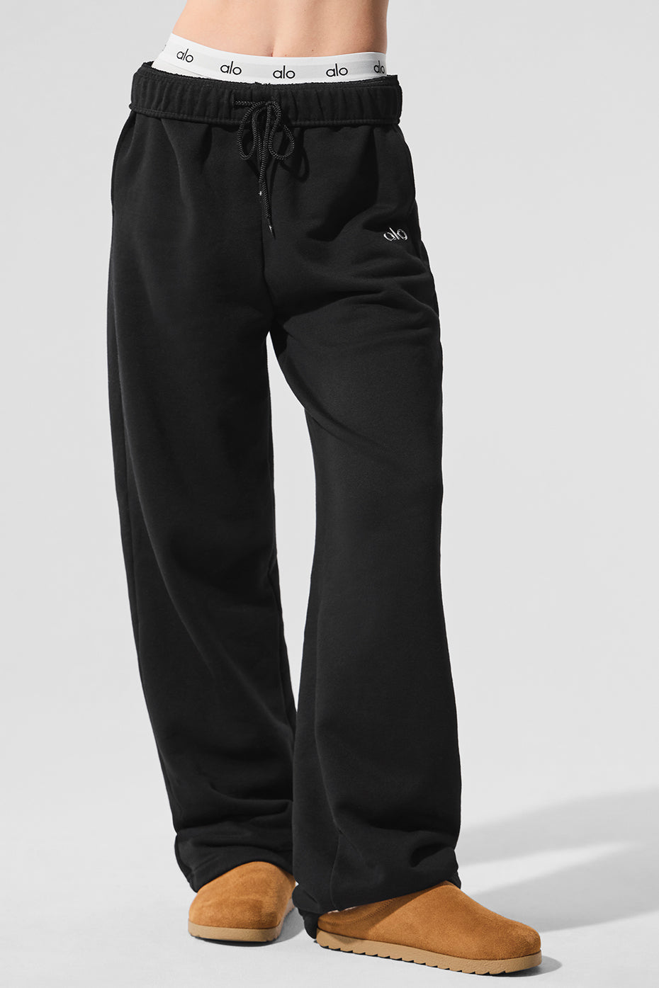 Straight Leg Sweatpant - Black