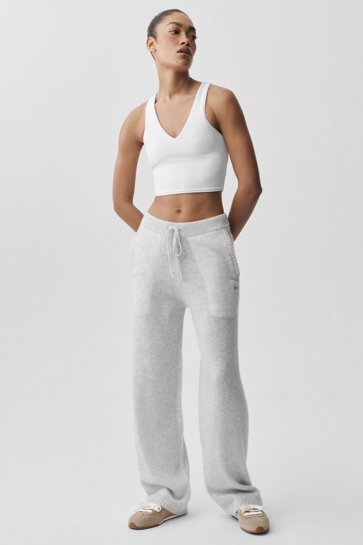 New Class Sweatpants aus Wolle und Kaschmir - White Heather