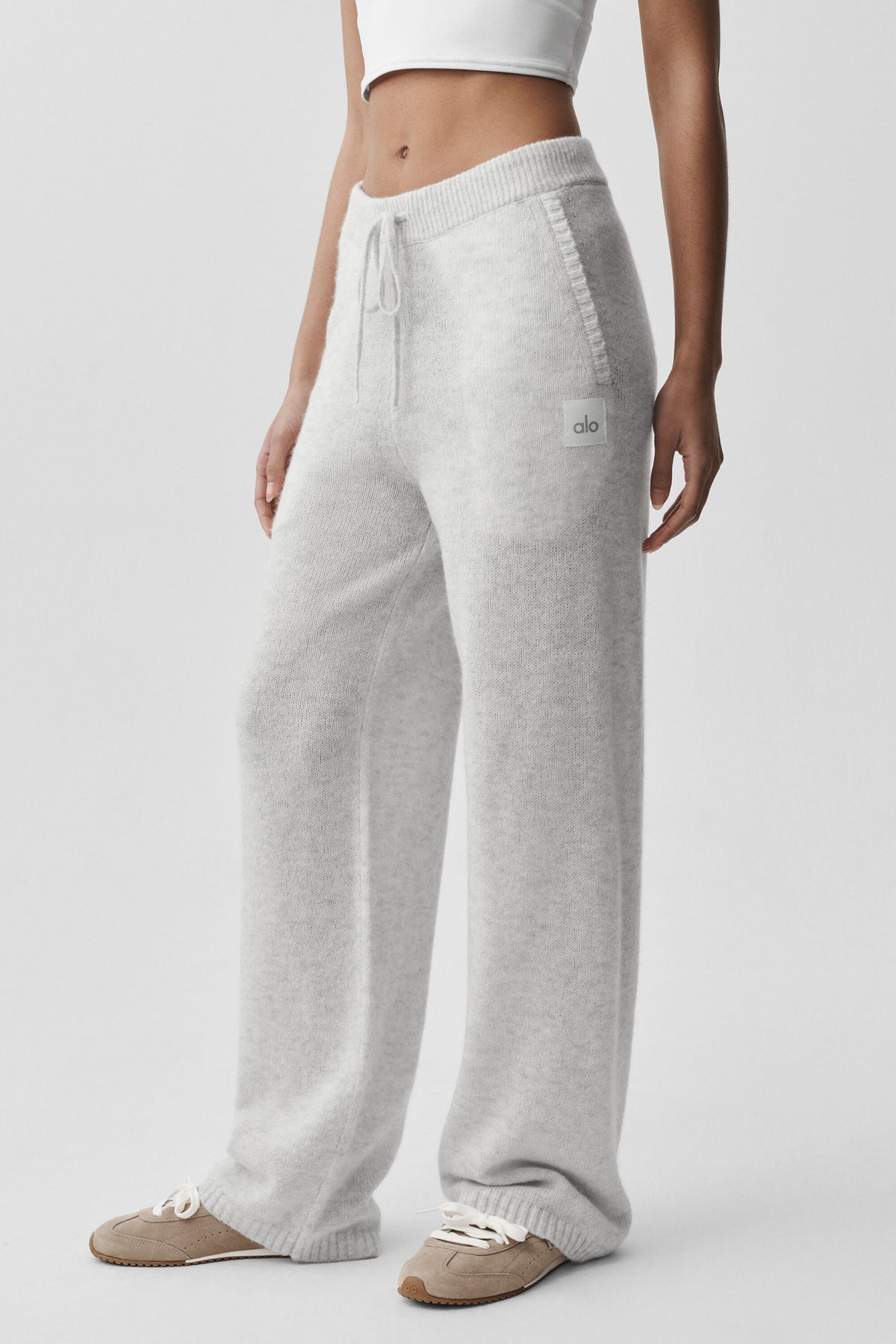 New Class Sweatpants aus Wolle und Kaschmir - White Heather