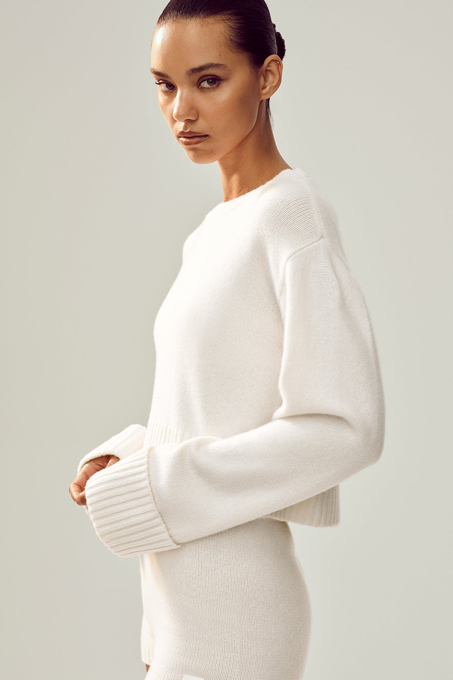 Kaschmir-Pullover „Embrace“ – Elfenbein