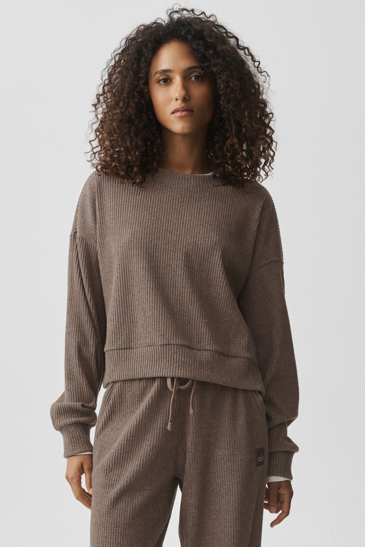 Muse Rundhals-Pullover – Java Brown Heather