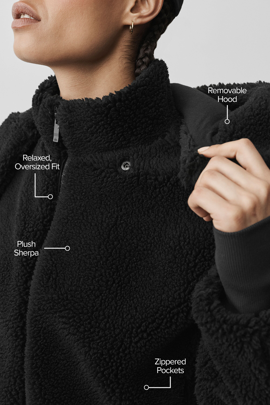 Foxy Sherpa Jacke - Schwarz