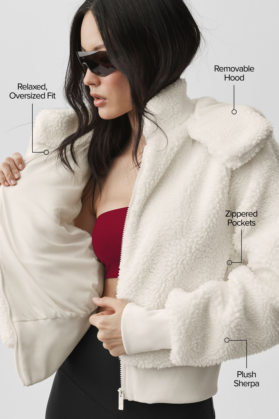 Foxy Sherpa-Jacke - Ivory