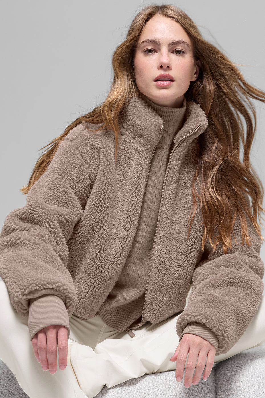 Foxy Sherpa Jacke – Chai Latte