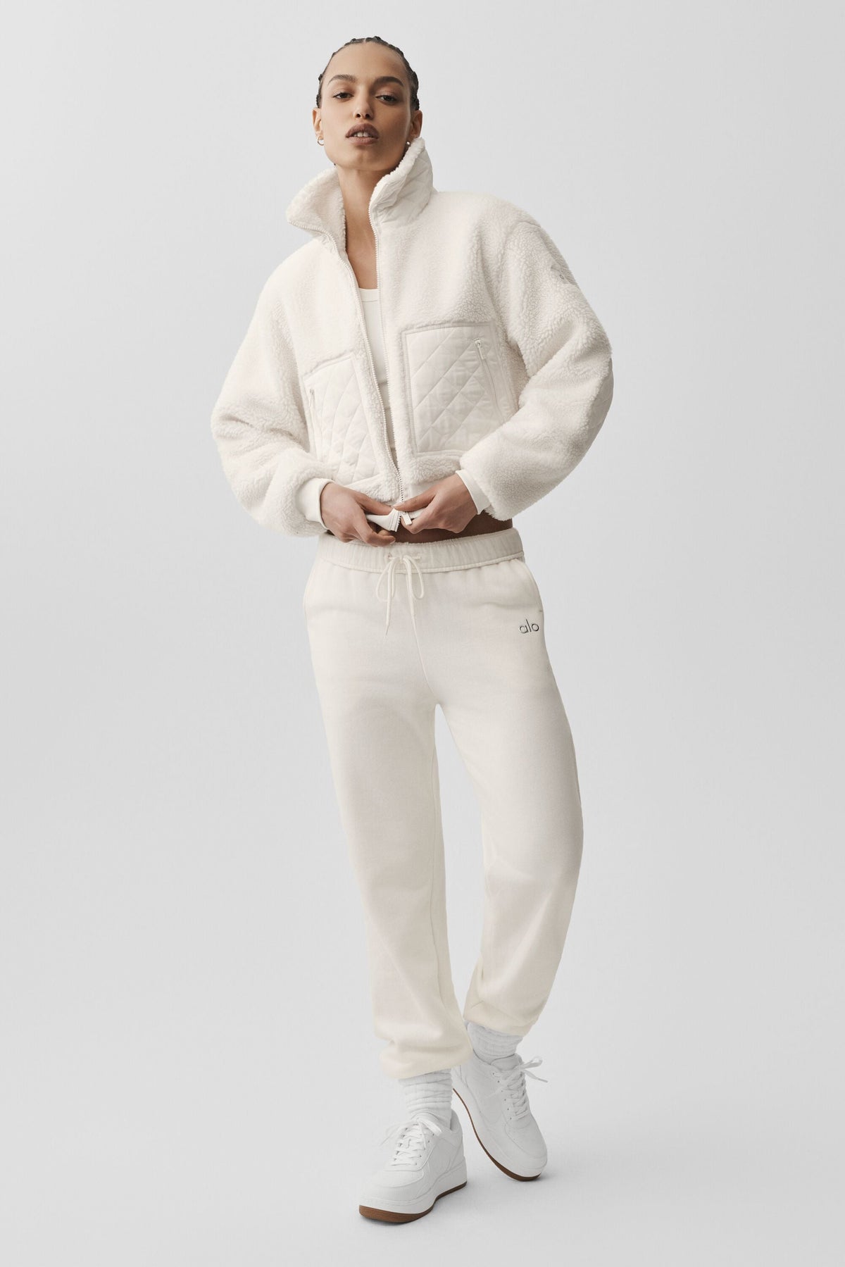Sherpa Edge Bomberjacke - Elfenbein