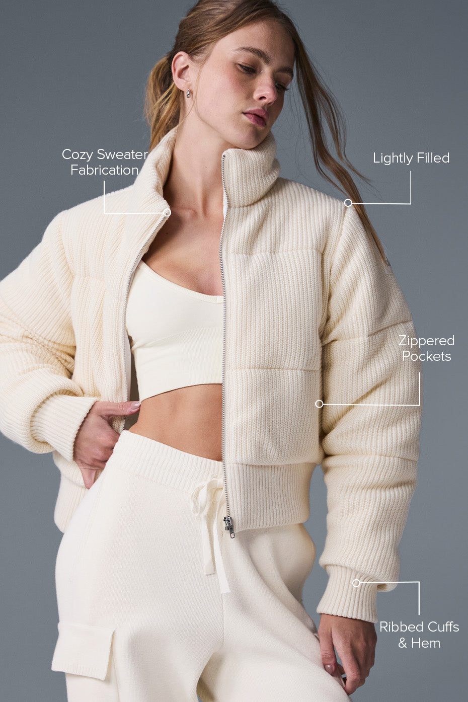 Darling Pullover-Puffer - Elfenbein