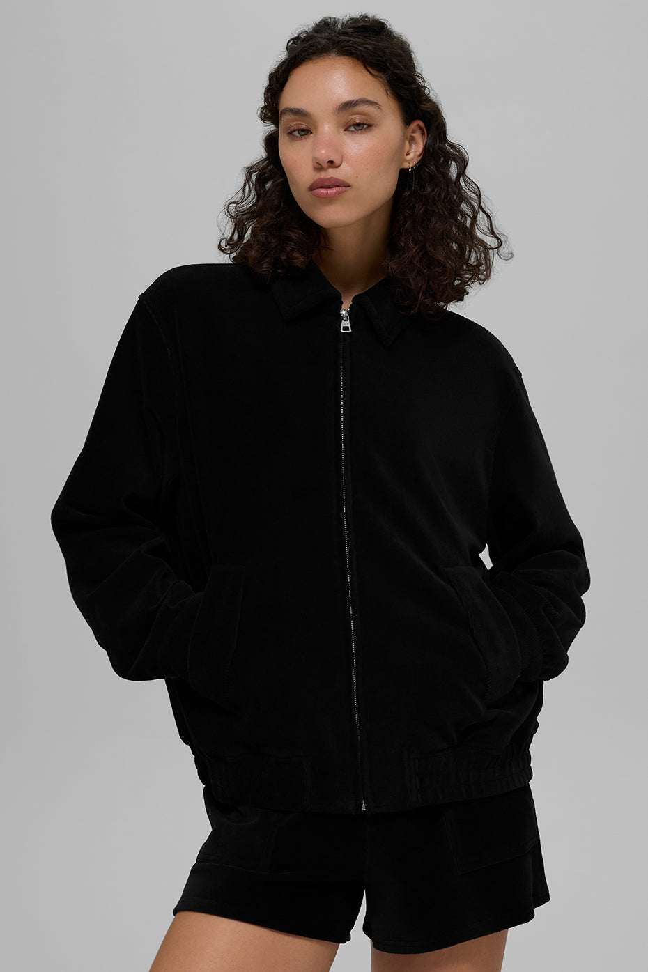 Micro Corduroy On Duty Jacke - Schwarz
