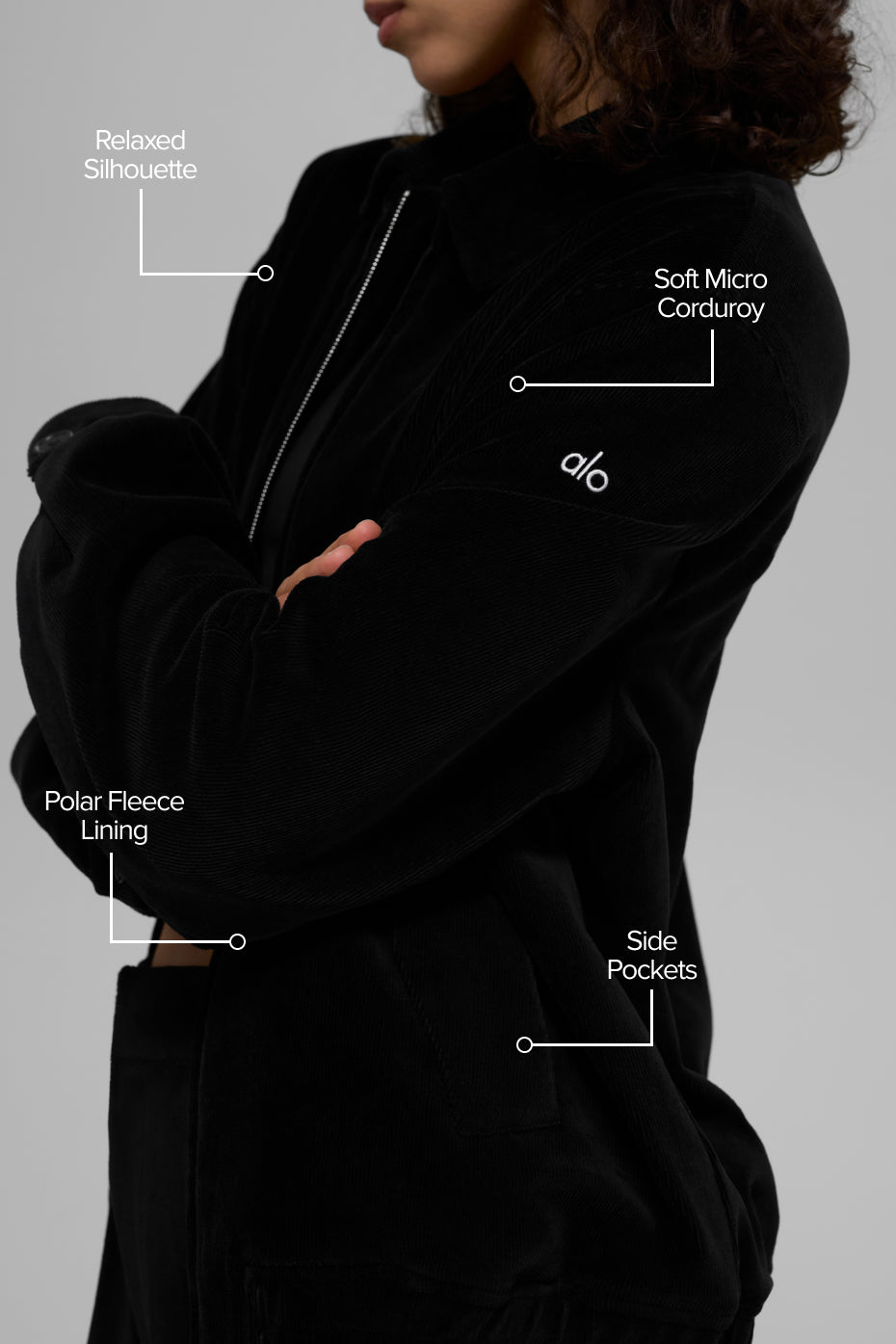 Micro Corduroy On Duty Jacke - Schwarz