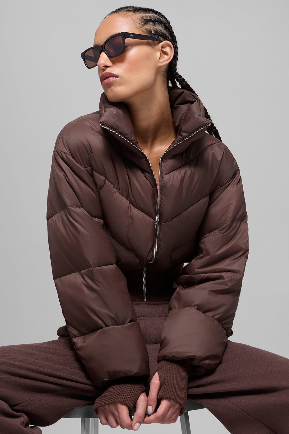 Kurze Daunenjacke Atmosphere – Brownstone