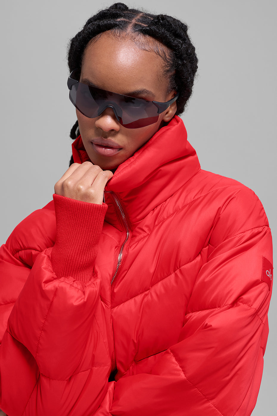Kurze Daunenjacke – Leuchtendes Rot