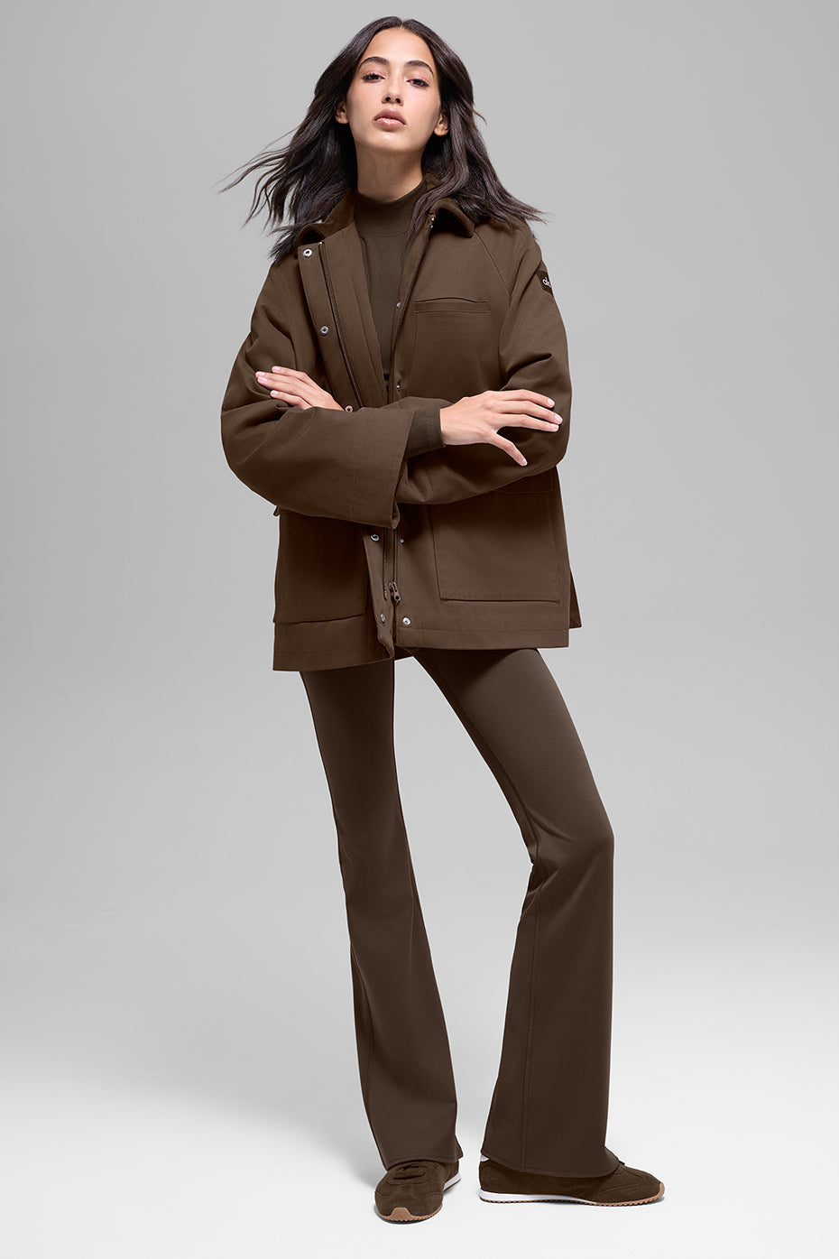 Twill-Barnjacke – Espresso