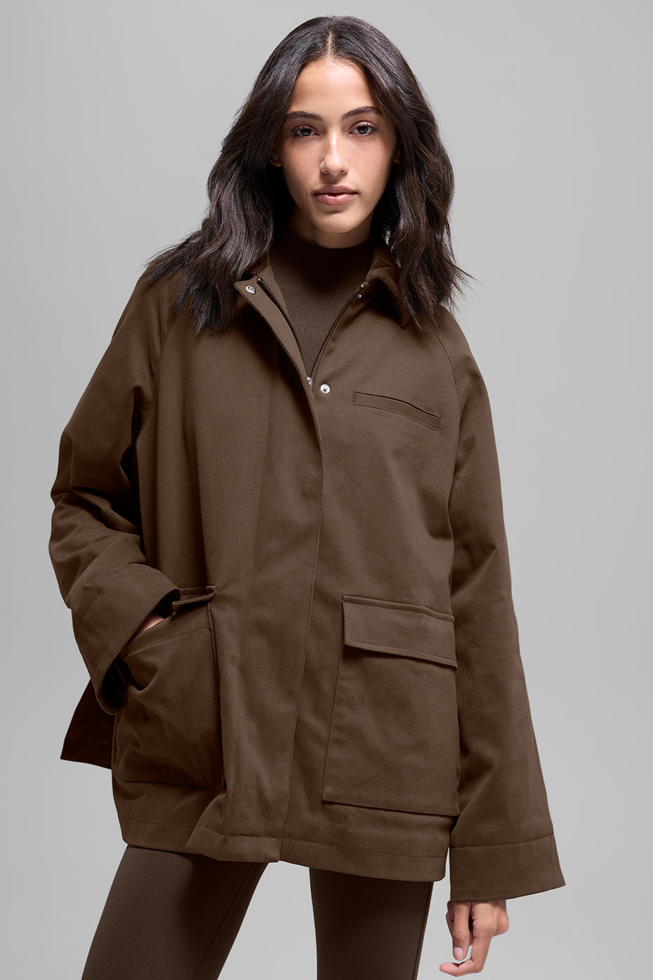 Twill-Barnjacke – Espresso