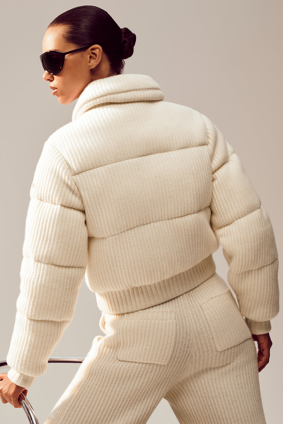 Kaschmir Northstar Pullover-Puffer - Elfenbein