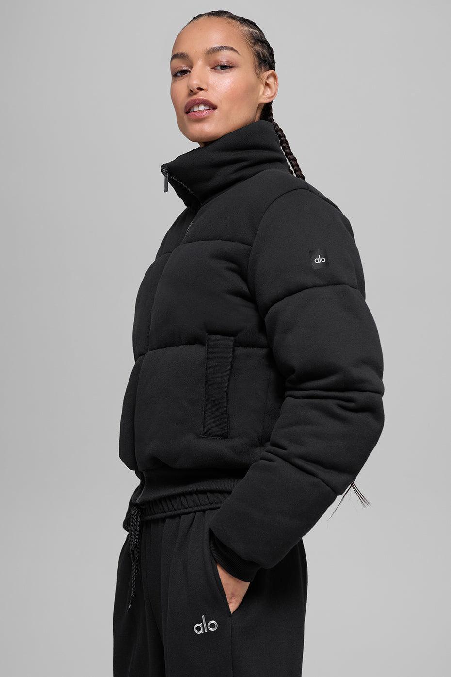 Sweatshirt-Puffer - Schwarz