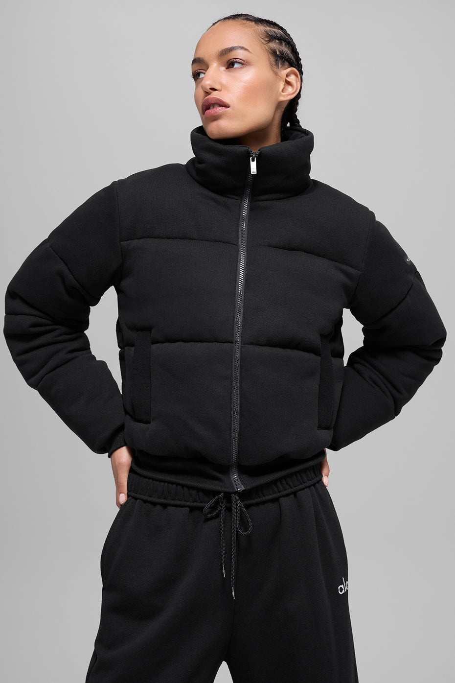 Sweatshirt-Puffer - Schwarz