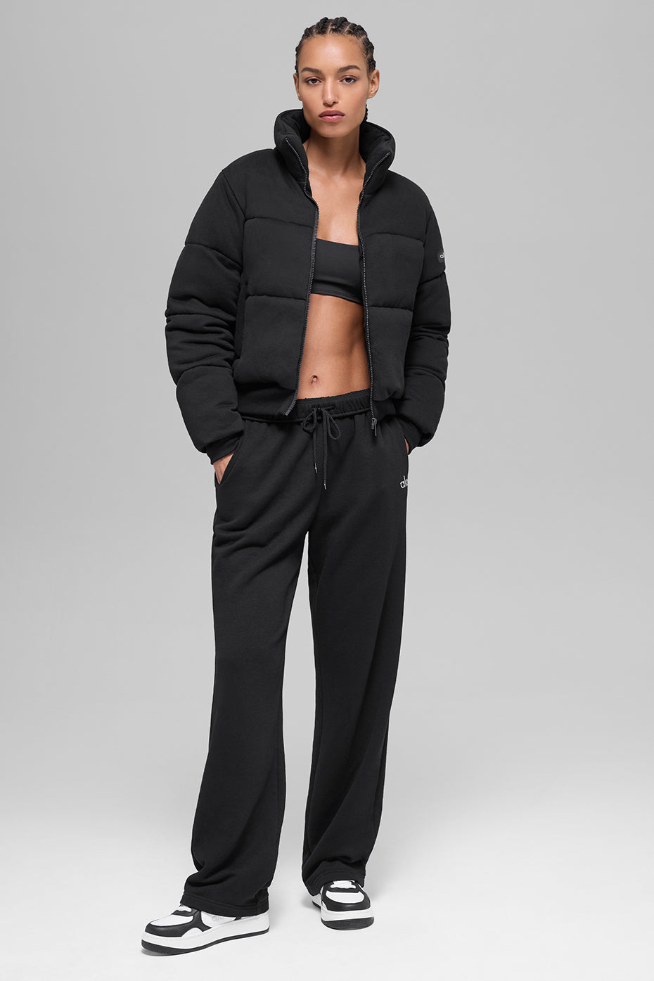 Sweatshirt-Puffer - Schwarz