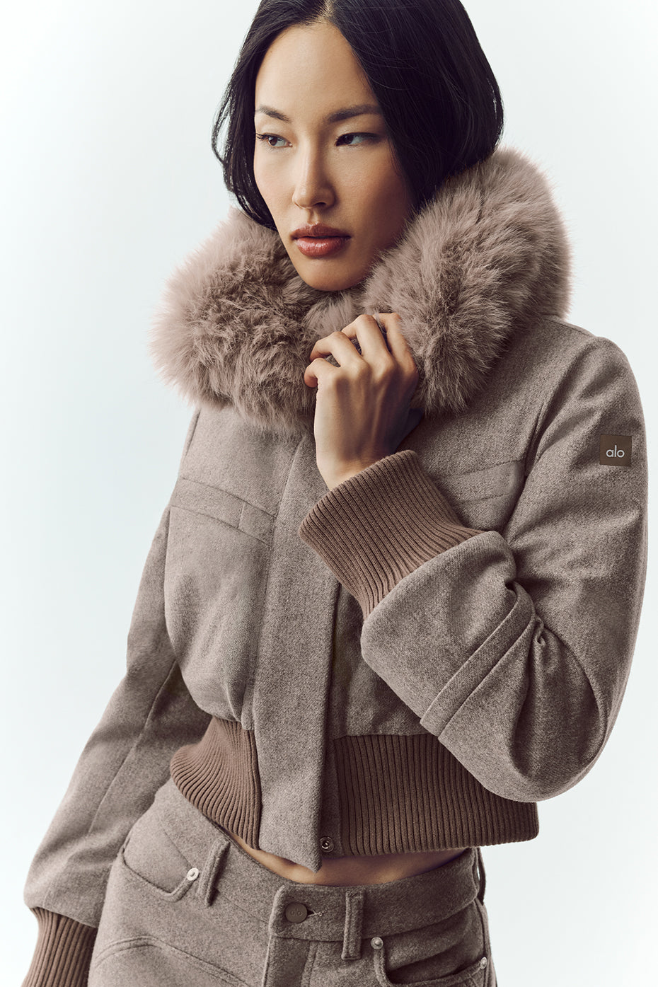 Wollmischgewebe Bunny Slope Jacke – Alpine Cocoa Heather