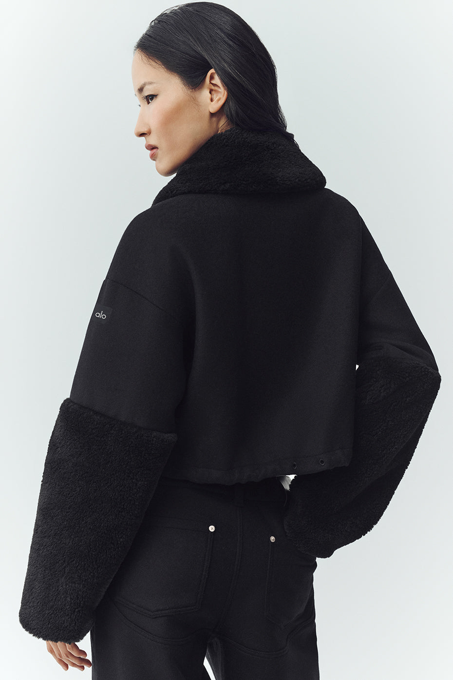 Bomberjacke aus Wollmischung – Nightfall – Schwarz