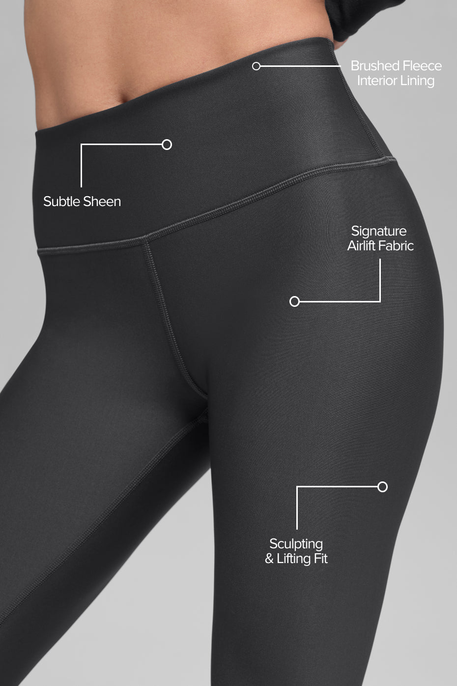 Airlift Winter Warm High-Waist Legging - Anthracite