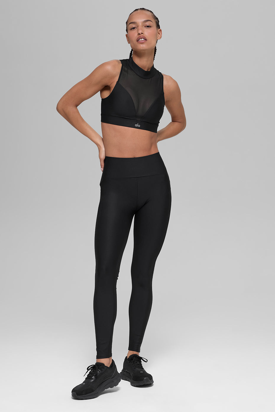 Airlift High-Waist Mesh Infatuation Legging - Black