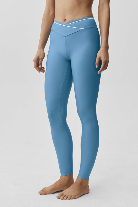 Airlift High-Waist Trifecta Leggings – California Blue/Weiß